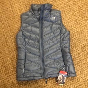 North Face Light Blue Goose Down Vest